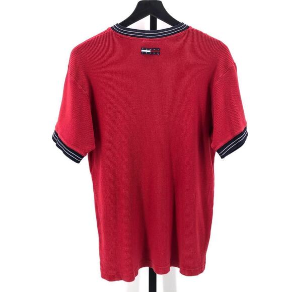 90s Tommy Hilfiger v neck tshirt 1990s vintage - Picture 2 of 4